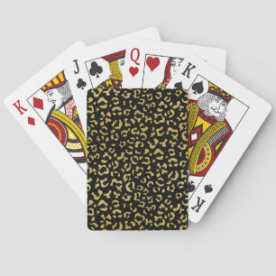 Jeu De Cartes Leopard d'or, Parties scintillant d'or, Motif de l