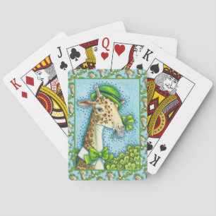 JEU DE CARTES LEPRECHAUN GIRAFFE, COLORÉ ST. JOUR DE PATRICK