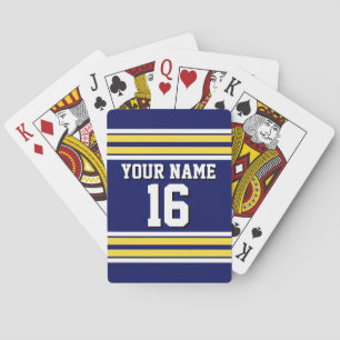Jeu De Cartes L'équipe de Jersey de la Navy Blue avec les Grèves