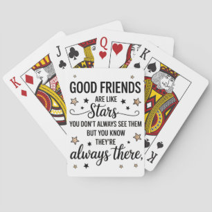 Jeu De Cartes Les bons amis sont comme des étoiles Citation Insp