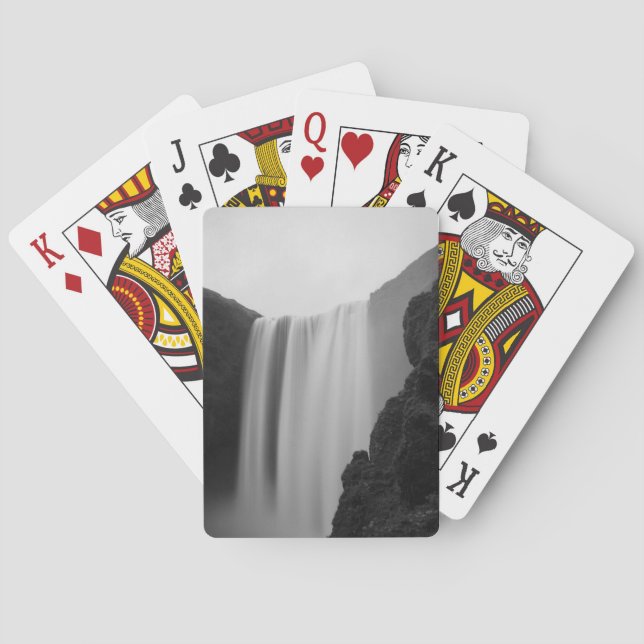 Jeu De Cartes Les cascades | Skogafoss Cascade, Islande (dos)