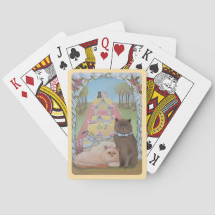 Jeu De Cartes Les chats mariages personnalisent les initiales