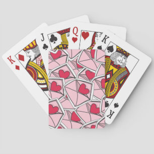 Jeu De Cartes Les coeurs de Valentine sur les enveloppes