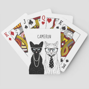Jeu De Cartes Les couples   de chat ajoutent votre nom