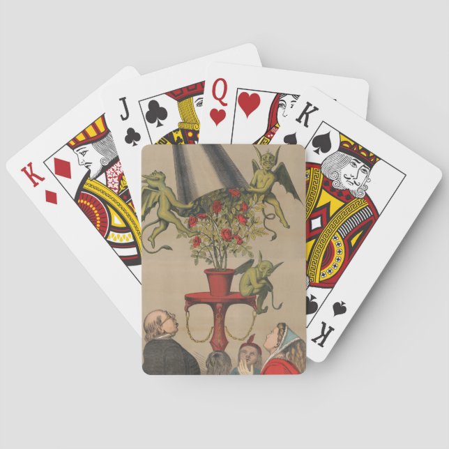 Jeu De Cartes Les Démons Verts Retirant La Couverture Du Bouquet (dos)