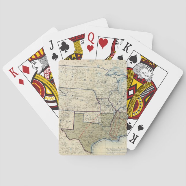 Jeu De Cartes Les Etats-Unis en juin 1864 (dos)