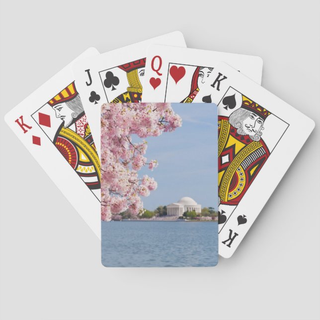 Jeu De Cartes Les Etats-Unis, Washington DC, cerisier (dos)