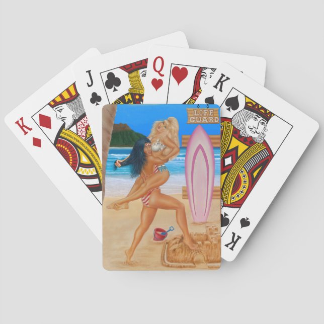 JEU DE CARTES LES FILLES DE SURFER ATTEINTES (dos)