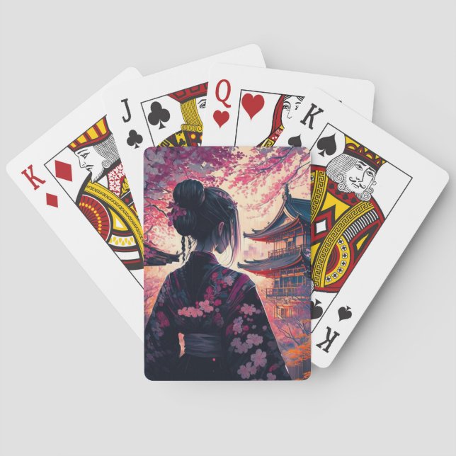 Jeu De Cartes Les Fleurs de cerisiers (dos)