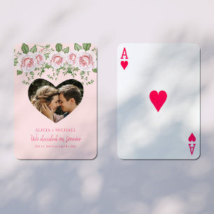 Jeu De Cartes Les noms de photo personnalisés les jeunes mariés 