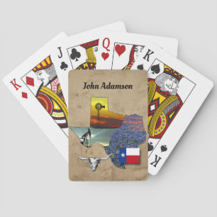 Jeu De Cartes Les photos Texas Proud disent "Texas" personnalise