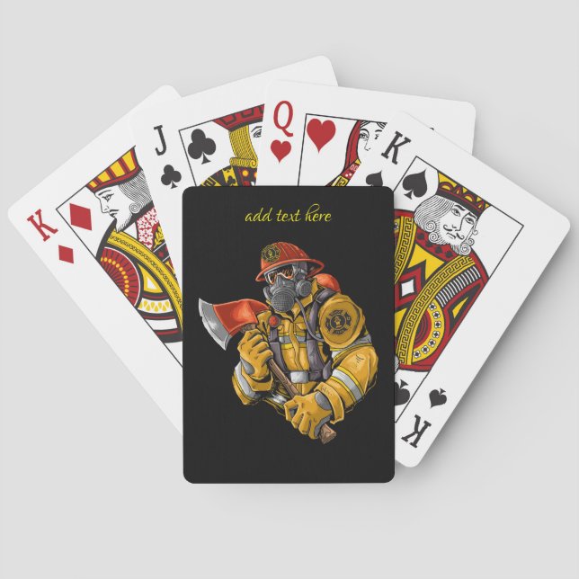 Jeu De Cartes Les Pompiers Jouant Des Cartes (dos)