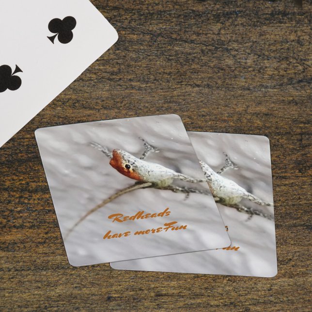 Jeu De Cartes Les Redheads ont plus amusant mignon Lizard Photog (Créateur téléchargé)