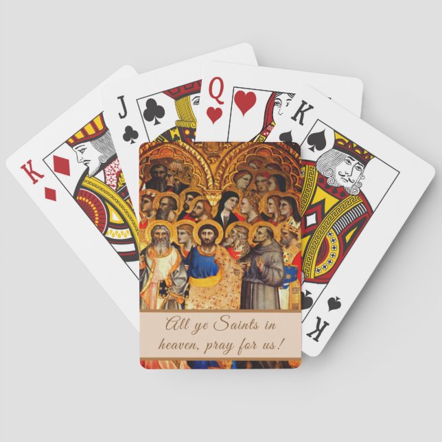 Jeu De Cartes Les Saints Catholiques Jouant Des Cartes (dos)