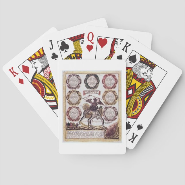 Jeu De Cartes Les sept péchés capitaux (gravure) (dos)