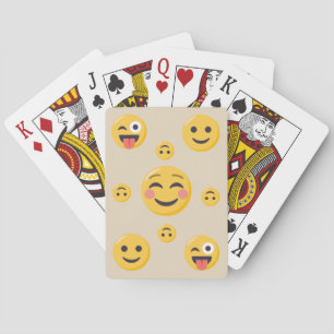 Jeu De Cartes Les visages Emoji souriants et amusants