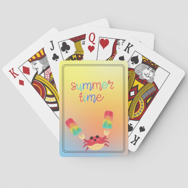Jeu De Cartes L'été, jouer aux cartes (dos)