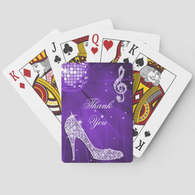 Jeu De Cartes L'étincelle gîte le Merci pourpre d'anniversaire (dos)