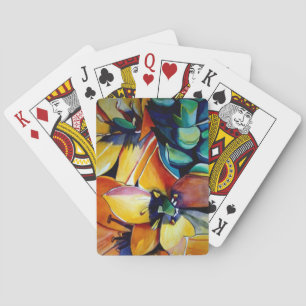 Jeu De Cartes L'étoile jaune de Bethléem l'aquarelle de fleurs