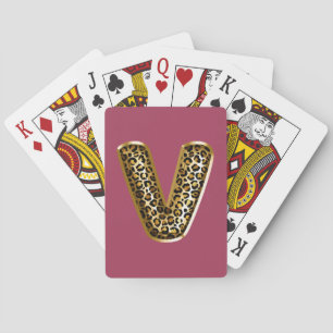 Jeu De Cartes LETTRE Empreinte de léopard VERTRÉE VORI