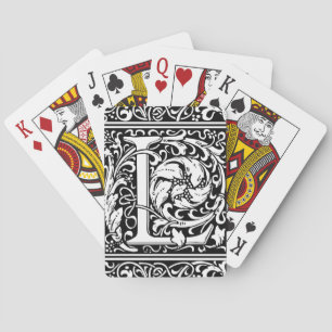 Jeu De Cartes Lettre L Monogramme médiéval Art Nouveau