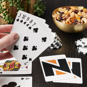 JEU DE CARTES LETTRE ORANE ET NOIRE N CARTES DE JEU