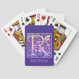 Jeu De Cartes Lettre R Coloré Vintage Première Lettre Gradient