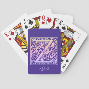 Jeu De Cartes Lettre Z Coloré Vintage Première lettre Gradient