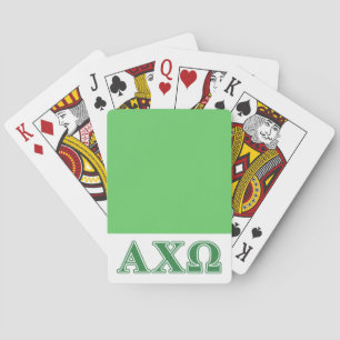Jeu De Cartes Lettres vertes d'Omega de Chi d'Alphi