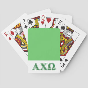 Jeu De Cartes Lettres vertes d'Omega de Chi d'Alphi