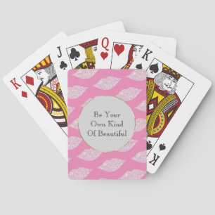 Jeu De Cartes Lèvres Diamantes Blanches Gris Rose