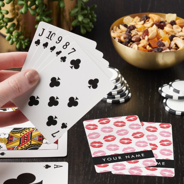 Jeu De Cartes Lèvres Rouges, Lèvres Roses, Baiser, Votre Nom, Pe (In Situ)