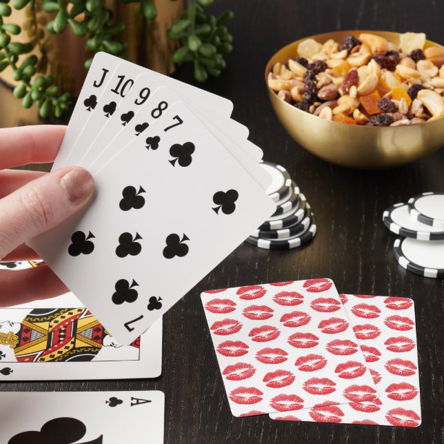 Jeu De Cartes Lèvres Rouges, Motif De Lèvres, Rouge Lèvres, Bais (In Situ)