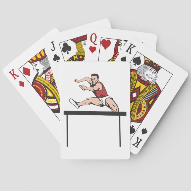 Jeu De Cartes L'homme saut des obstacles (dos)