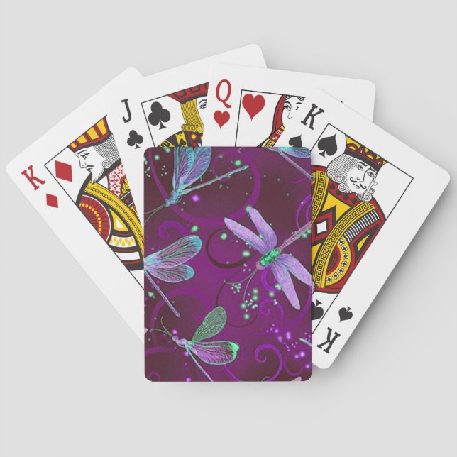 Jeu De Cartes Libellules violettes (dos)