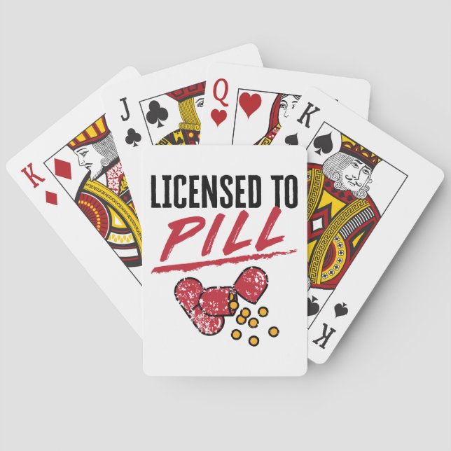 Jeu De Cartes Licence pour la pilule Pharmacien Graduation Grad (dos)