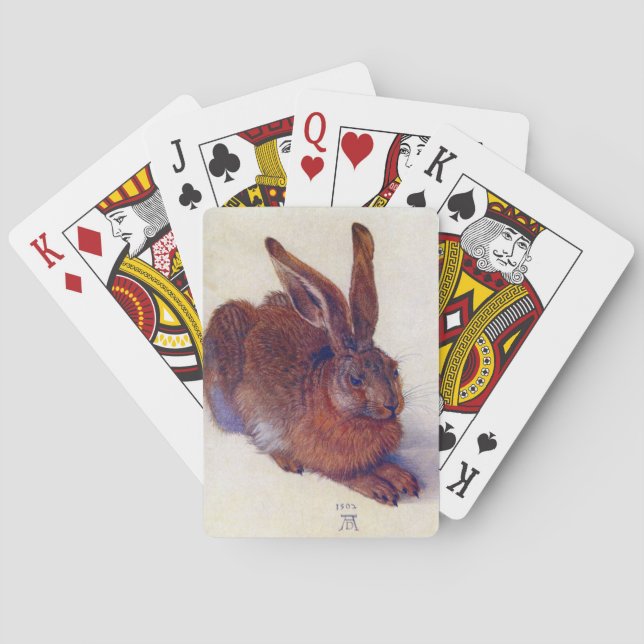 Jeu De Cartes Lièvre jeune par Albrecht Durer, Art Renaissance (dos)