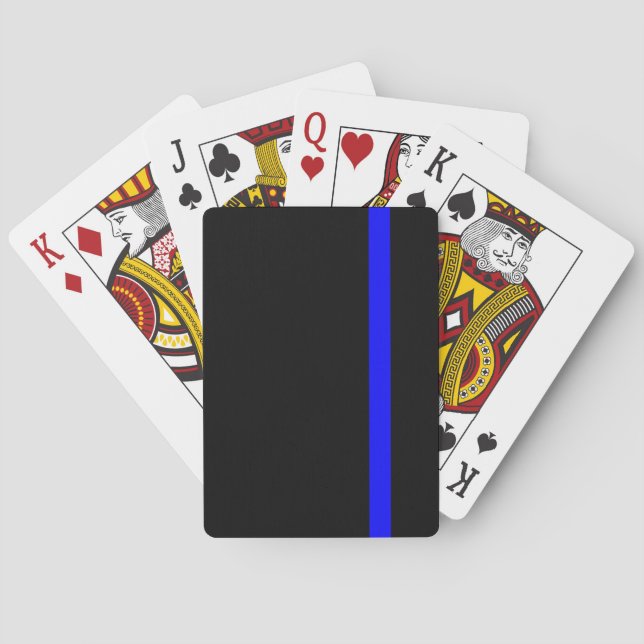 Jeu De Cartes Ligne Bleue Mince Symbolique verticale (dos)