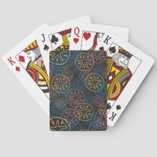 Jeu De Cartes Lignes de Dollar de Sable Rouge Jaune Bleu