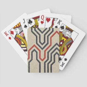 Jeu De Cartes Lignes graphiques orange et bleu