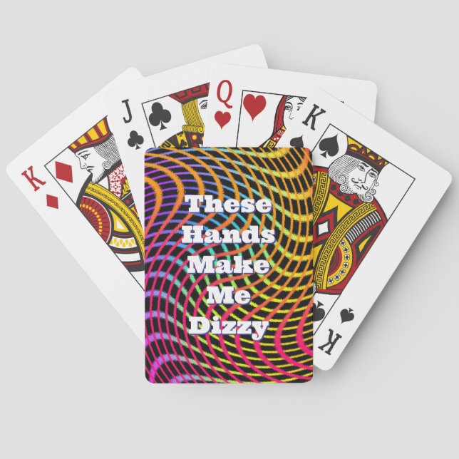 Jeu De Cartes Lignes tourbillonnant Dizzy Card Mains Funny Poker (dos)
