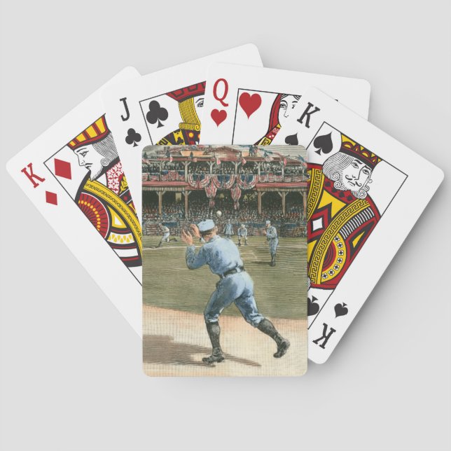 Jeu De Cartes Ligue nationale de baseball 1886 (dos)