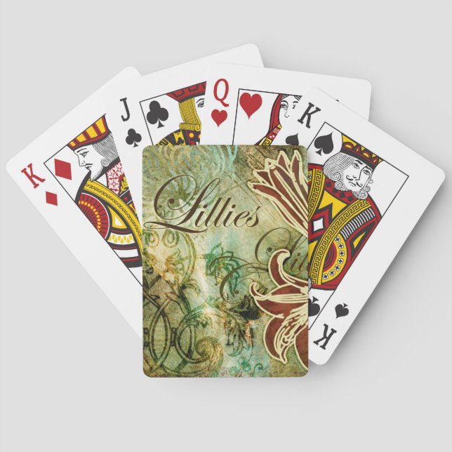 Jeu De Cartes Lillies (dos)