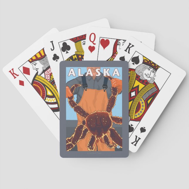 Jeu De Cartes Limule et affiche de Vintage voyage de pêcheur (dos)