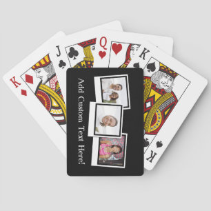 Jeu De Cartes L'instantané 3-Photo personnalisé encadre la