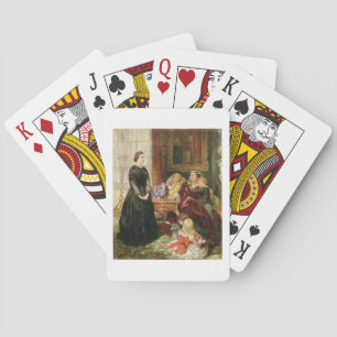 Jeu De Cartes L'institutrice, 1860 (huile sur la toile)