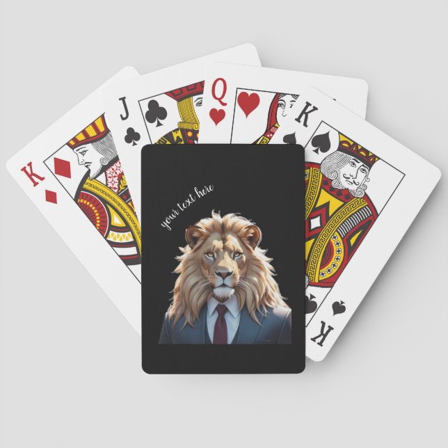 Jeu De Cartes lion en costume (dos)