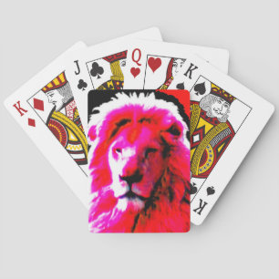 Jeu De Cartes Lion Head rose jouer
