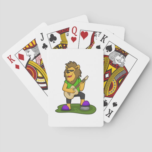 Jeu De Cartes Lion musicien guitare (dos)