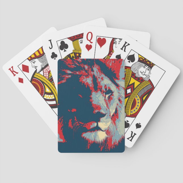 Jeu De Cartes Lion Pop Art (dos)